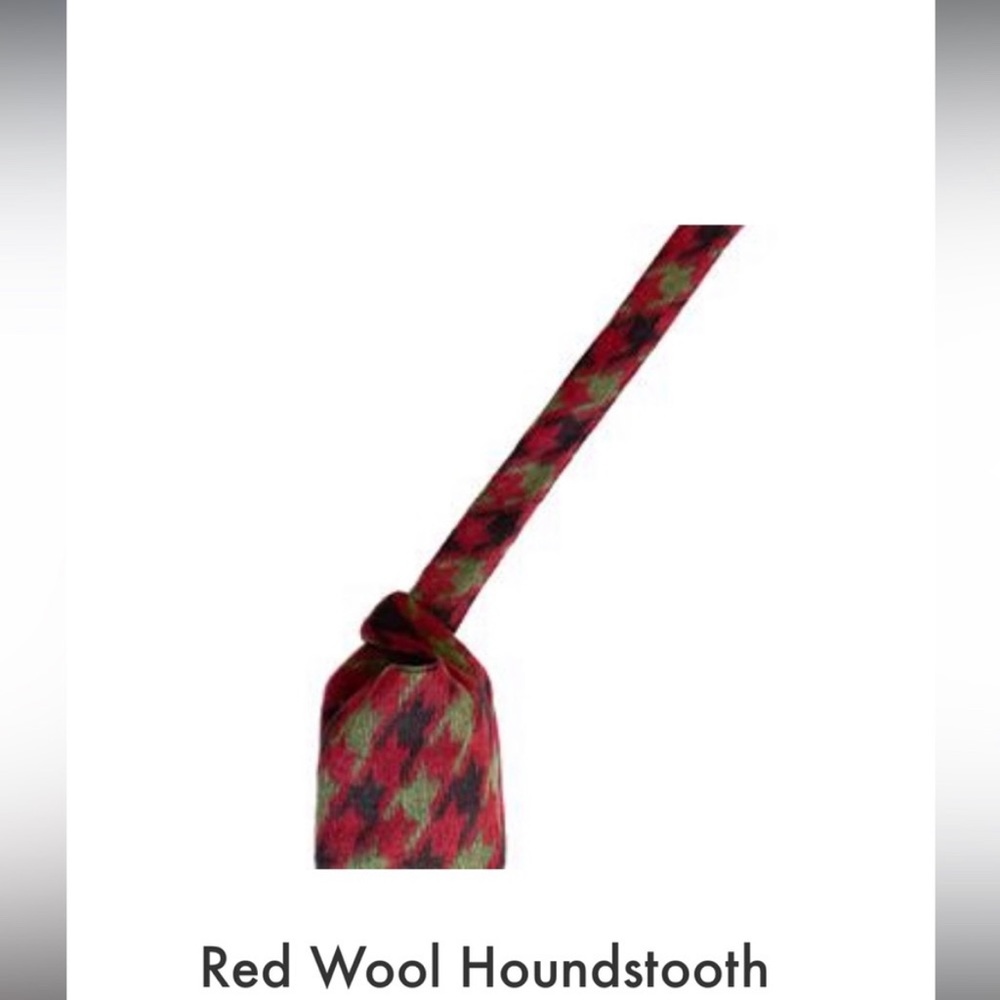 Yaito Red Wool Houndstooth One Handle Knot Crossbody Brand New